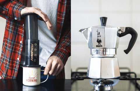 Espresso tarzı kahve için AeroPress ve Moka Pot karşılaştırması