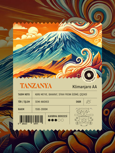 Tanzanya Klimanjaro AA Premium Filtre Kahve (250 GR)