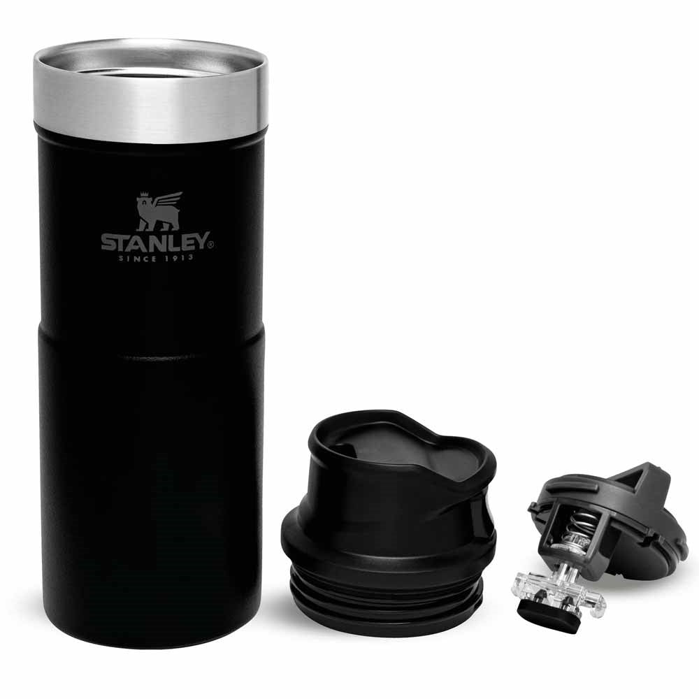 Stanley 0.35L İnce Gövde Classic Trigger-Action Travel Mug - Mat Siyah