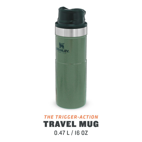 Stanley 0.47L Classic Trigger-Action Travel Mug - Yeşil