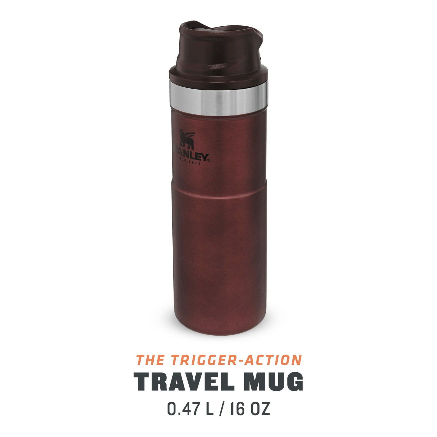 Stanley 0.47L Classic Trigger-Action Travel Mug - Bordo