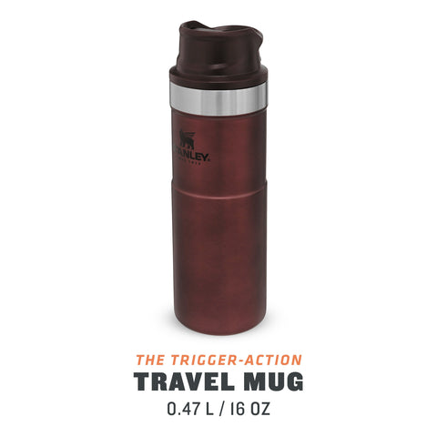 Stanley 0.47L Classic Trigger-Action Travel Mug - Bordo
