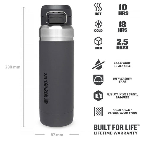 Stanley 1.06L The Quick Flip Water Bottle - Charcoal