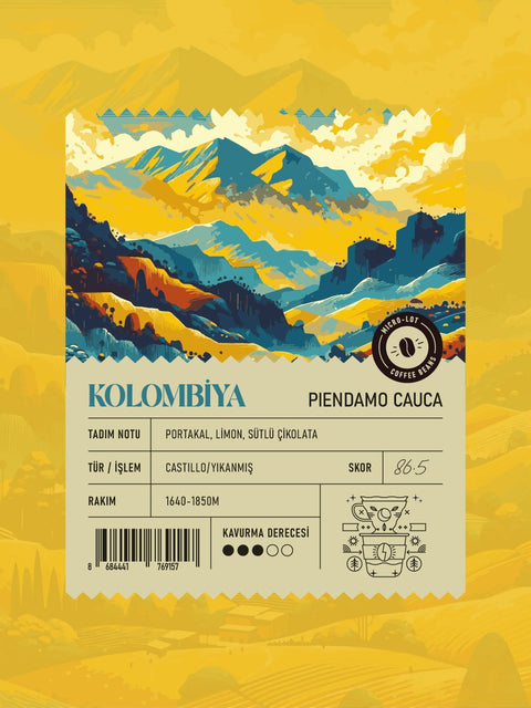 Kolombiya Piendamo Cauca Mikrolot Filtre Kahve (250 GR)